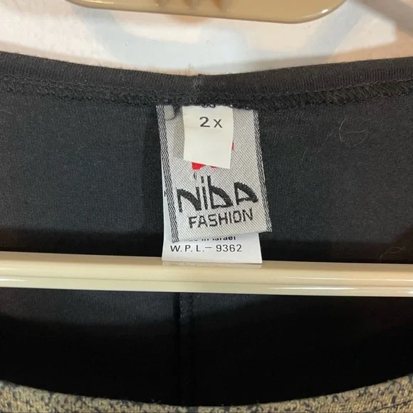 Vintage 80’s Sequin Embellished Batwing Top 2X Fish Gold Black - Picture 7 of 9